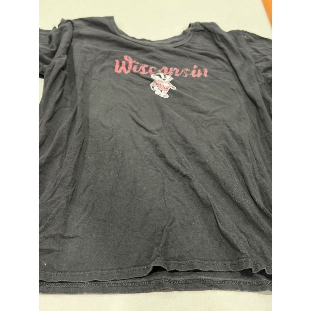 Collegiate Unisex Fanatics Wisconsin Badgers T-Shirt XL Black